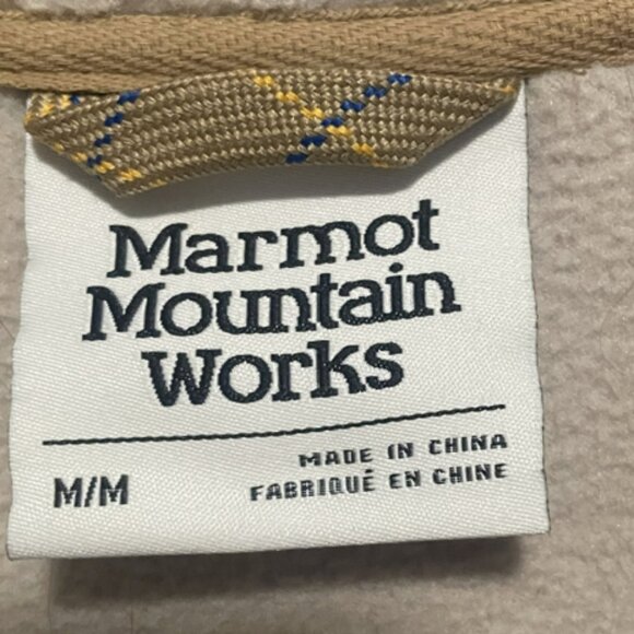 Marmot Mens Fleece Aros Jacket Size: M Color: Tan - Picture 4 of 5